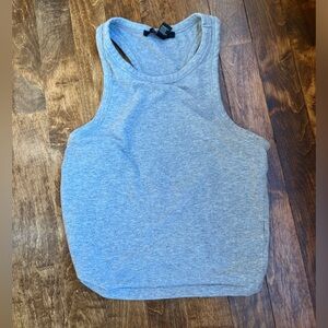 forever 21 cropped grey athletic top